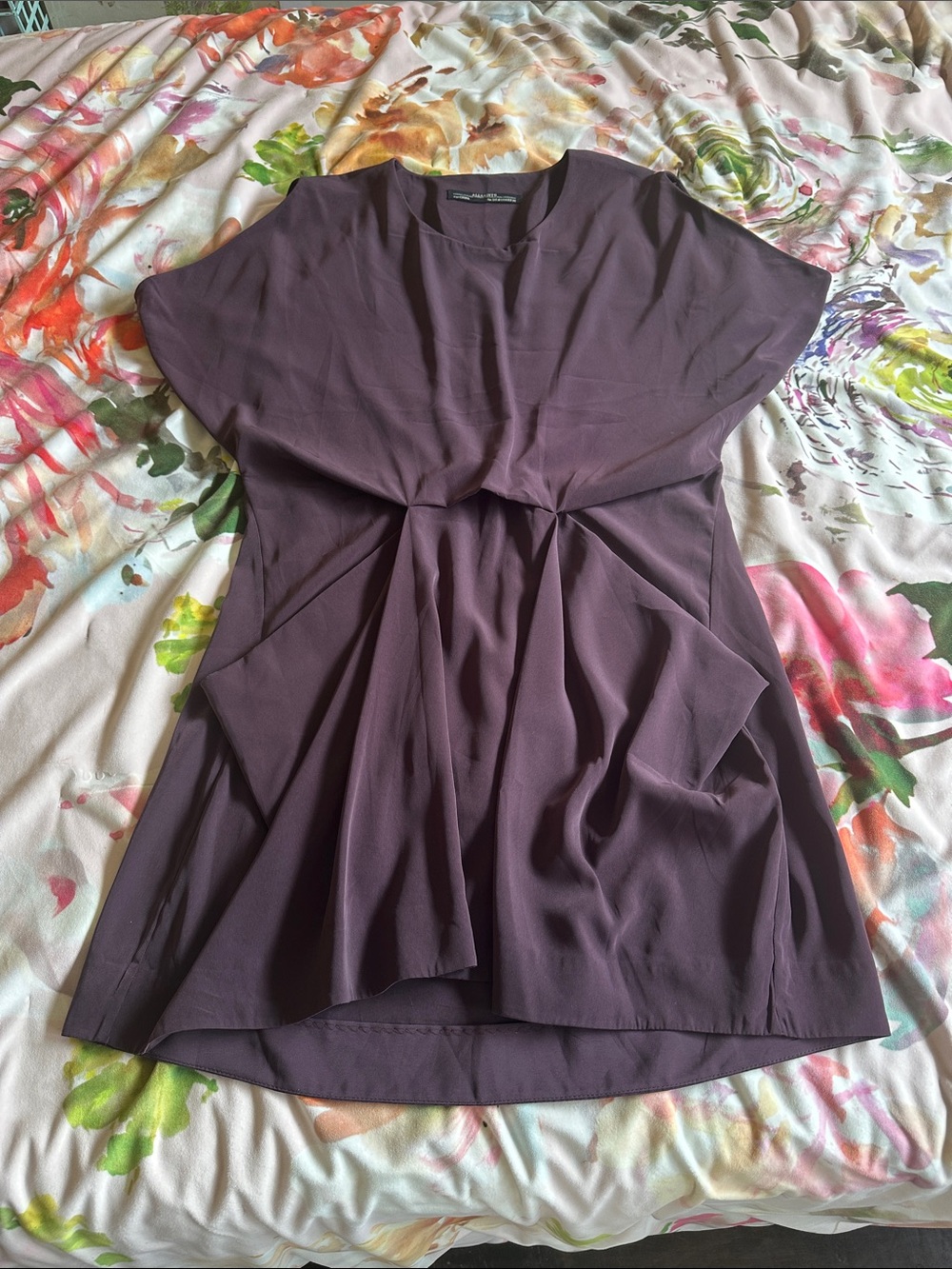 ALLSAINTS  Saelde plum mini dress